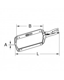 Dimensions pince étau grande capacité 270 mm max KSTOOLS | MonGrossisteAuto.com