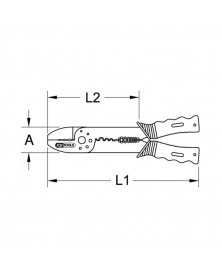 Dimensions pince à sertir cosses pré-isolées KSTOOLS | MonGrossisteAuto.com