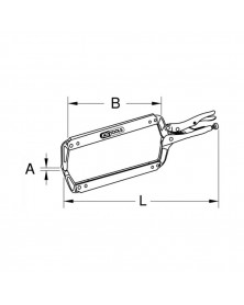 Dimensions pince étaux avec mâchoires amovibles KSTOOLS | MonGrossisteAuto.com