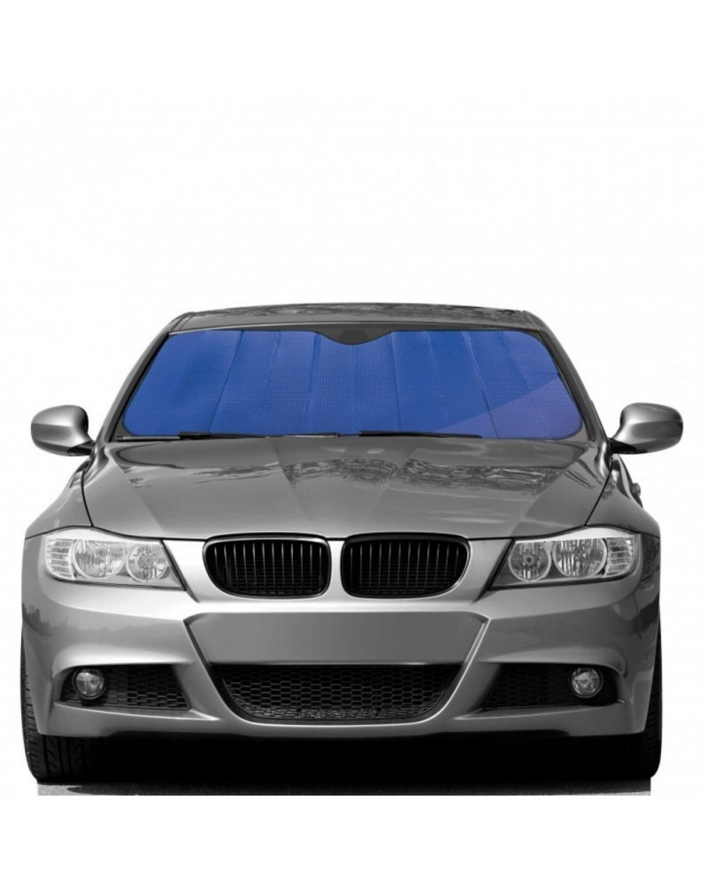 Pare-soleil voiture frontal, bleu, taille L 145x70cm - SWISSDRIVE