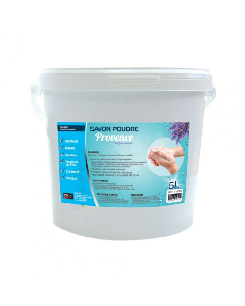 savon d’atelier, savon en poudre- seau 5L- Techmax | Mongrossisteauto.com