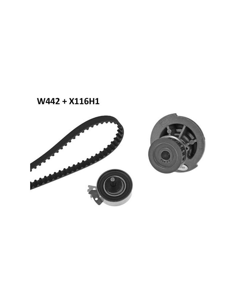 Pompe à eau + kit de courroie de distribution MGA Ref : 442K1 adaptable OPEL | Mongrossisteauto.com