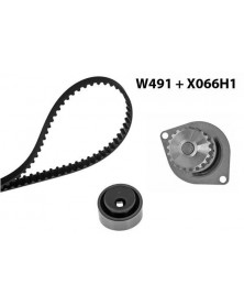 Pompe à eau + kit de courroie de distribution MGA Ref : 491K3 adaptable Stellantis Renault | Mongrossisteauto.com
