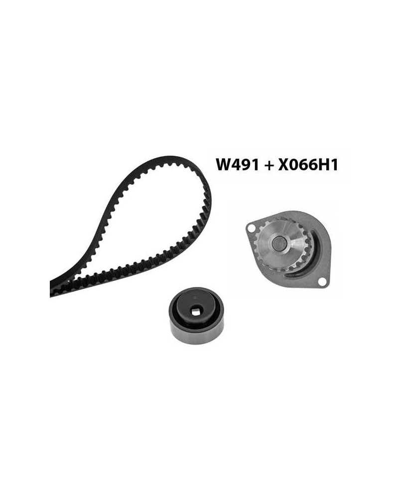 Pompe à eau + kit de courroie de distribution MGA Ref : 491K3 adaptable Stellantis Renault | Mongrossisteauto.com