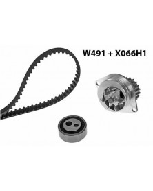 Pompe à eau + kit de courroie de distribution MGA Ref : 491K3 adaptable Stellantis Renault | Mongrossisteauto.com