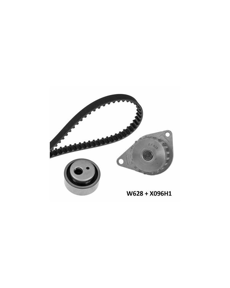 Pompe à eau + kit de courroie de distribution MGA Ref : 628K2 adaptable PSA FIAT | Mongrossisteauto.com
