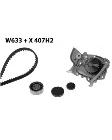 Pompe à eau + kit de courroie de distribution MGA Ref : 633K2 adaptable RENAULT | Mongrossisteauto.com