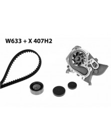 Pompe à eau + kit de courroie de distribution MGA Ref : 633K2 adaptable RENAULT | Mongrossisteauto.com
