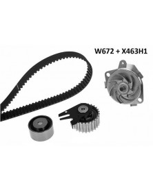 Pompe à eau + kit de courroie de distribution MGA Ref : 672K1 adaptable STELLANTIS | Mongrossisteauto.com