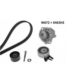 Pompe à eau + kit de courroie de distribution MGA Ref : 672K5 adaptable STELLANTIS | Mongrossisteauto.com