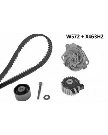 Pompe à eau + kit de courroie de distribution MGA Ref : 672K5 adaptable STELLANTIS | Mongrossisteauto.com