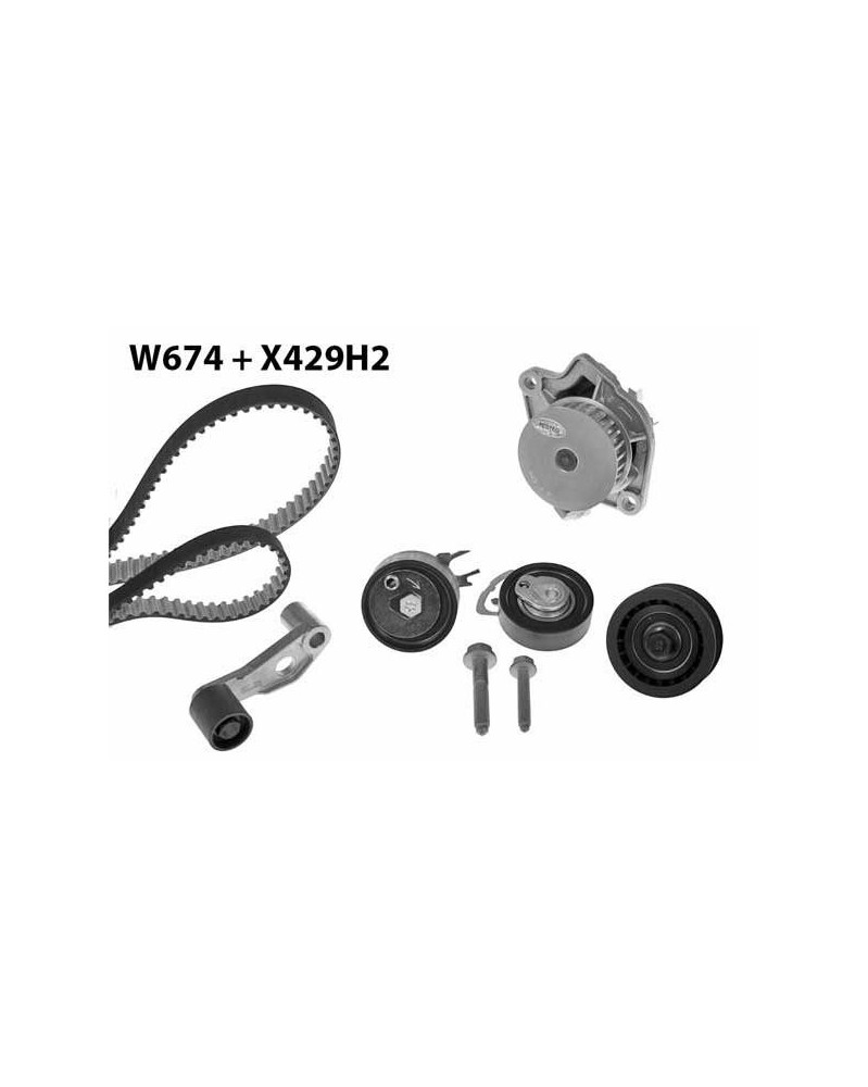 Pompe à eau + kit de courroie de distribution MGA Ref : 674K2 adaptable VAG | Mongrossisteauto.com