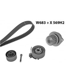 Pompe à eau + kit de courroie de distribution MGA Ref : 683K2 adaptable PSA | Mongrossisteauto.com
