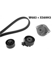 Pompe à eau + kit de courroie de distribution MGA Ref : 683K3 adaptable PSA | Mongrossisteauto.com