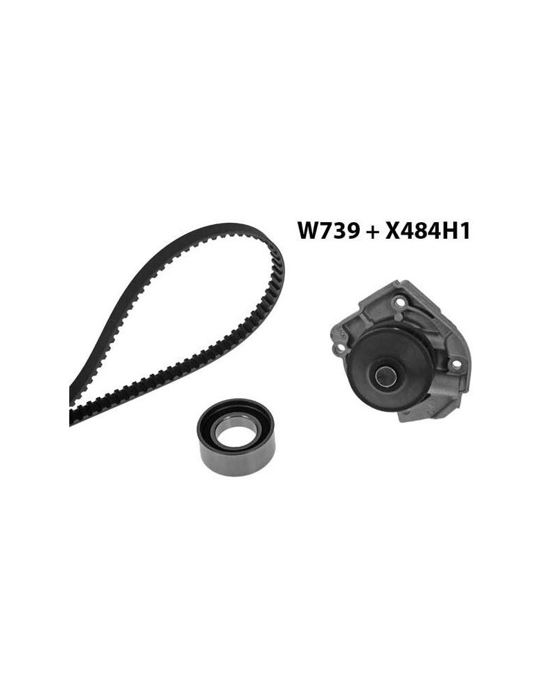 Pompe à eau + kit de courroie de distribution MGA Ref : 739K1 adaptable STELLANTIS | Mongrossisteauto.com