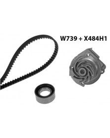 Pompe à eau + kit de courroie de distribution MGA Ref : 739K1 adaptable STELLANTIS | Mongrossisteauto.com