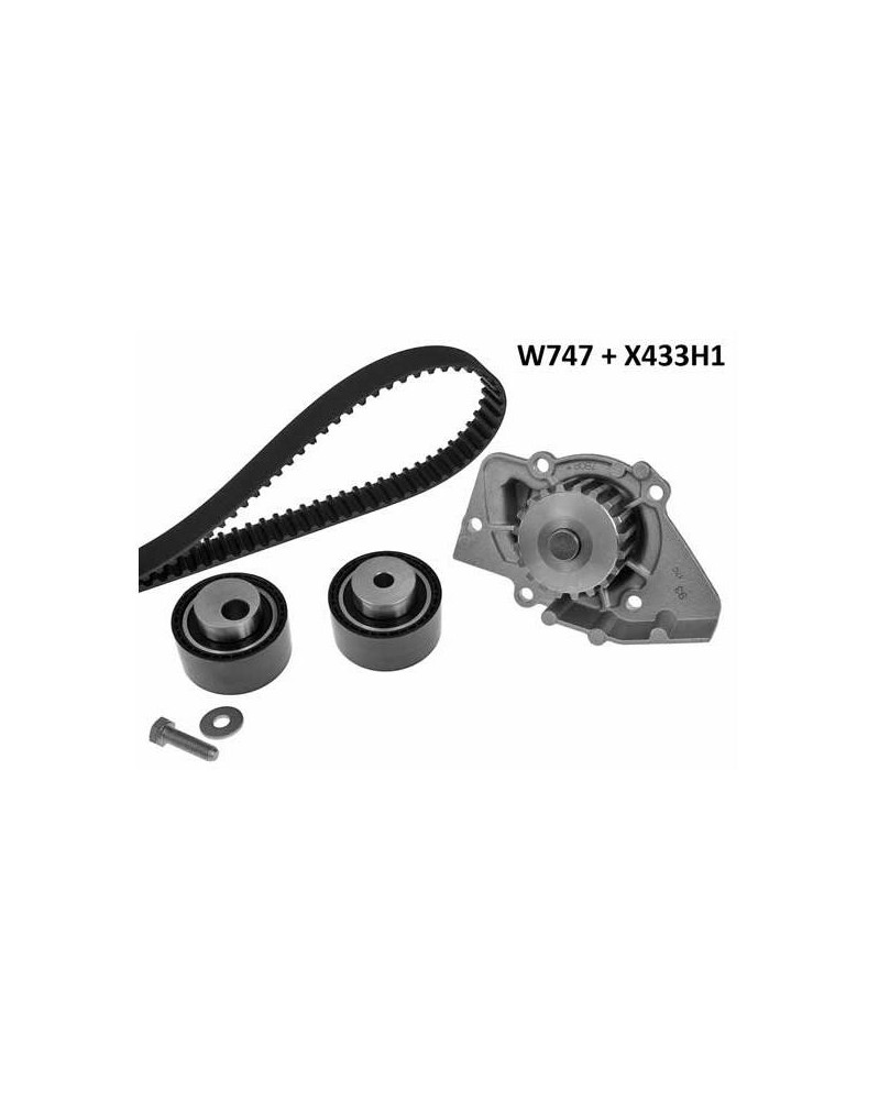 Pompe à eau + kit de courroie de distribution MGA Ref : 747K1 adaptable STELLANTIS | Mongrossisteauto.com