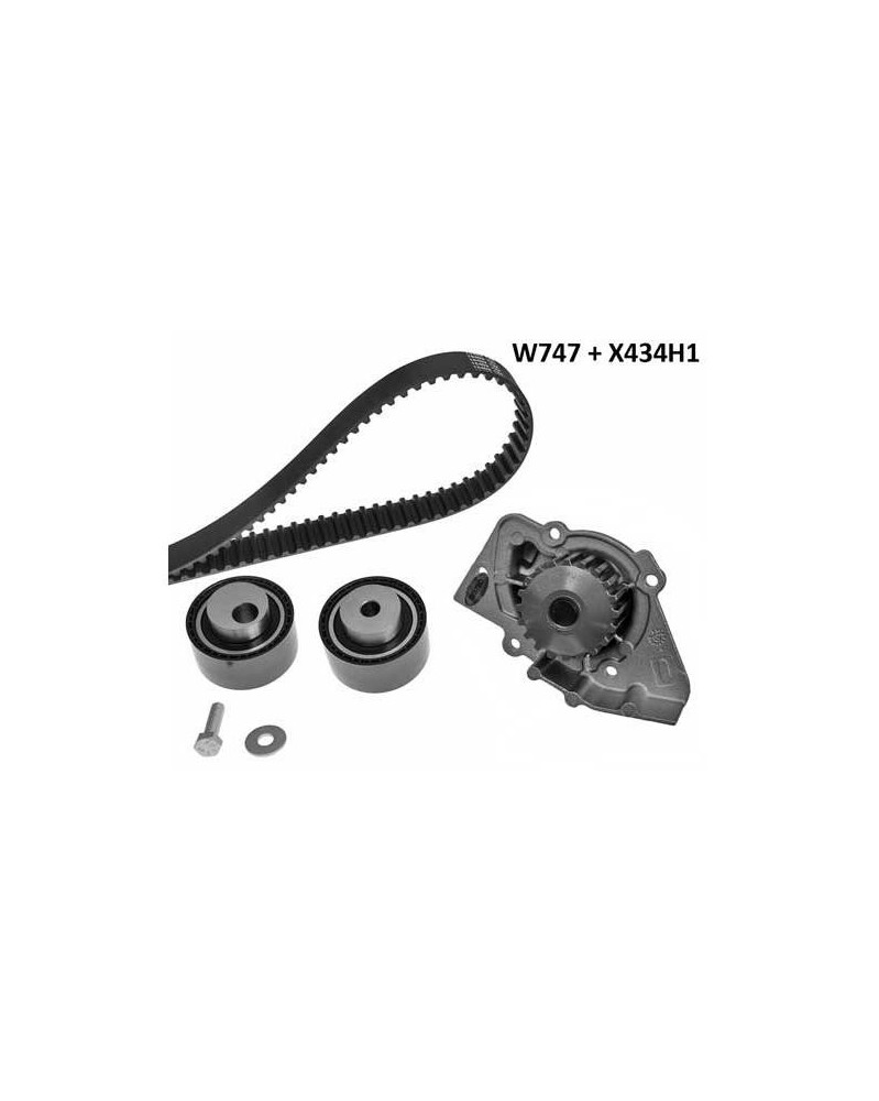 Pompe à eau + kit de courroie de distribution MGA Ref : 747K2 adaptable STELLANTIS | Mongrossisteauto.com
