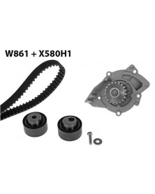 Pompe à eau + kit de courroie de distribution MGA Ref : 861K2 adaptable STELLANTIS | Mongrossisteauto.com