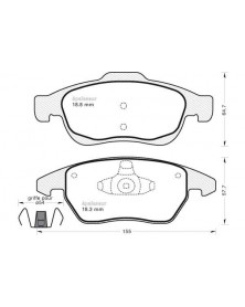 Kit de plaquettes de frein, frein à disque MGA 868 adaptable CITROËN PEUGEOT | Mongrossisteauto.com