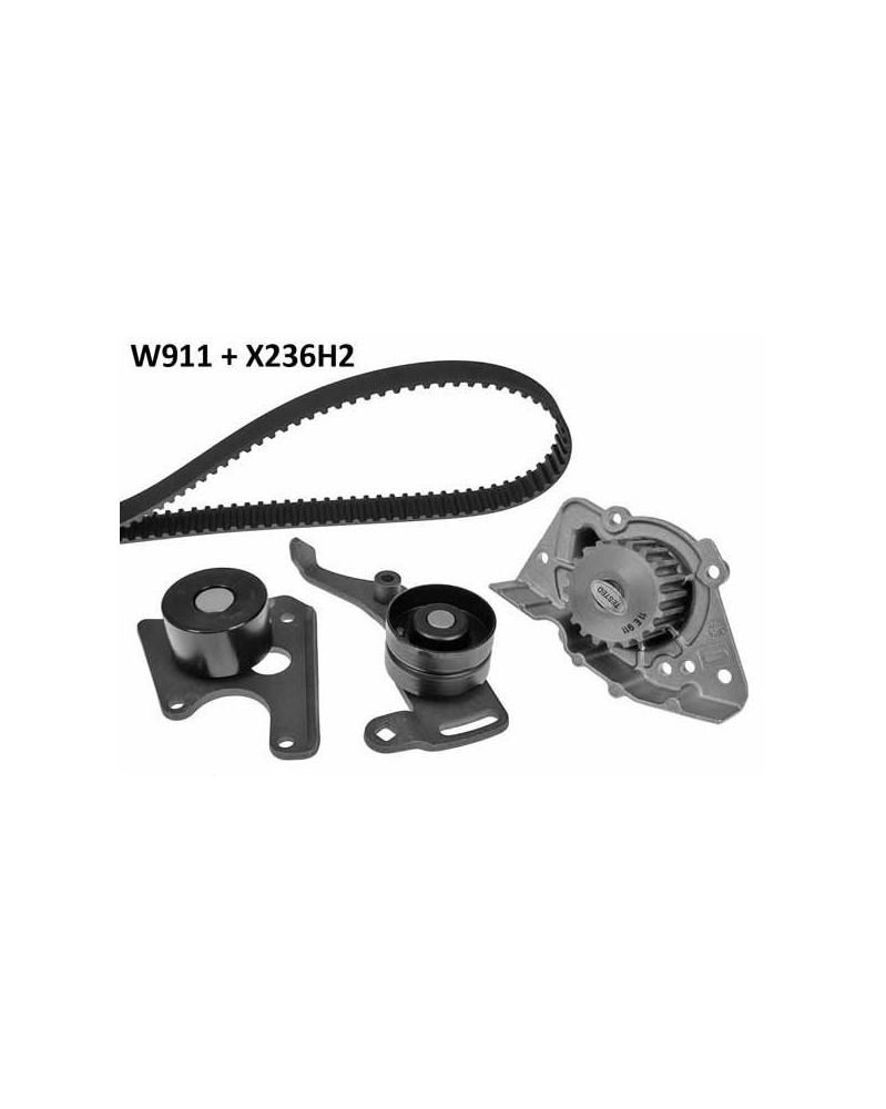 Pompe à eau + kit de courroie de distribution MGA Ref : 911K1 adaptable STELLANTIS | Mongrossisteauto.com