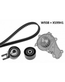 Pompe à eau + kit de courroie de distribution MGA Ref : 938K1 adaptable STELLANTIS | Mongrossisteauto.com