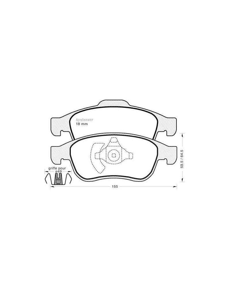 Kit de plaquettes de frein, frein à disque MGA 965 adaptable RENAULT NISSAN DACIA | Mongrossisteauto.com