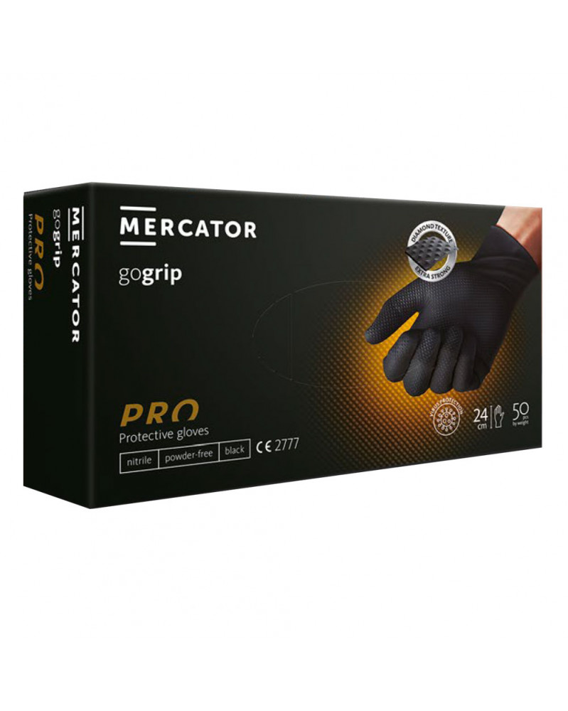 Gant nitrile, noir, taille XL, x50 - Mercator | Mongrossisteauto.com