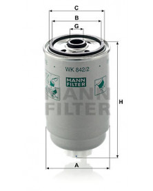 Filtre à carburant MANN-FILTER Ref : WK 842/2