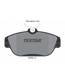 Kit de plaquettes de frein, frein à disque TEXTAR Ref : 2016402