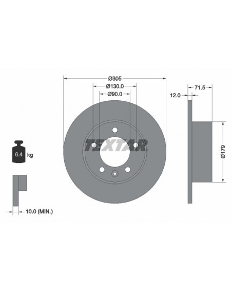Kit D'accessoires Pour étrier De Frein TEXTAR 82076800 - Essieu Avant, Compatible VW Golf V, VI, VII, Audi A3, Etc.