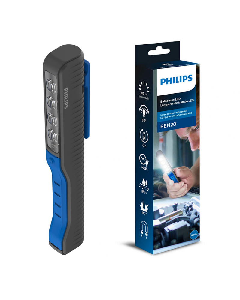 Baladeuse led rechargeable aimantée Philips | Mongrossisteauto.com