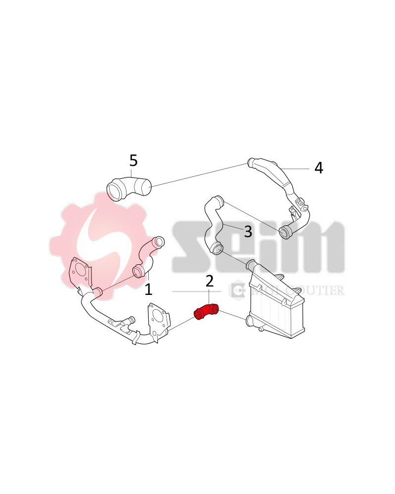 Clips Agrafe Fixation Durite Turbo Compatible Primastar Vivaro Trafic II - 1655600Q0L