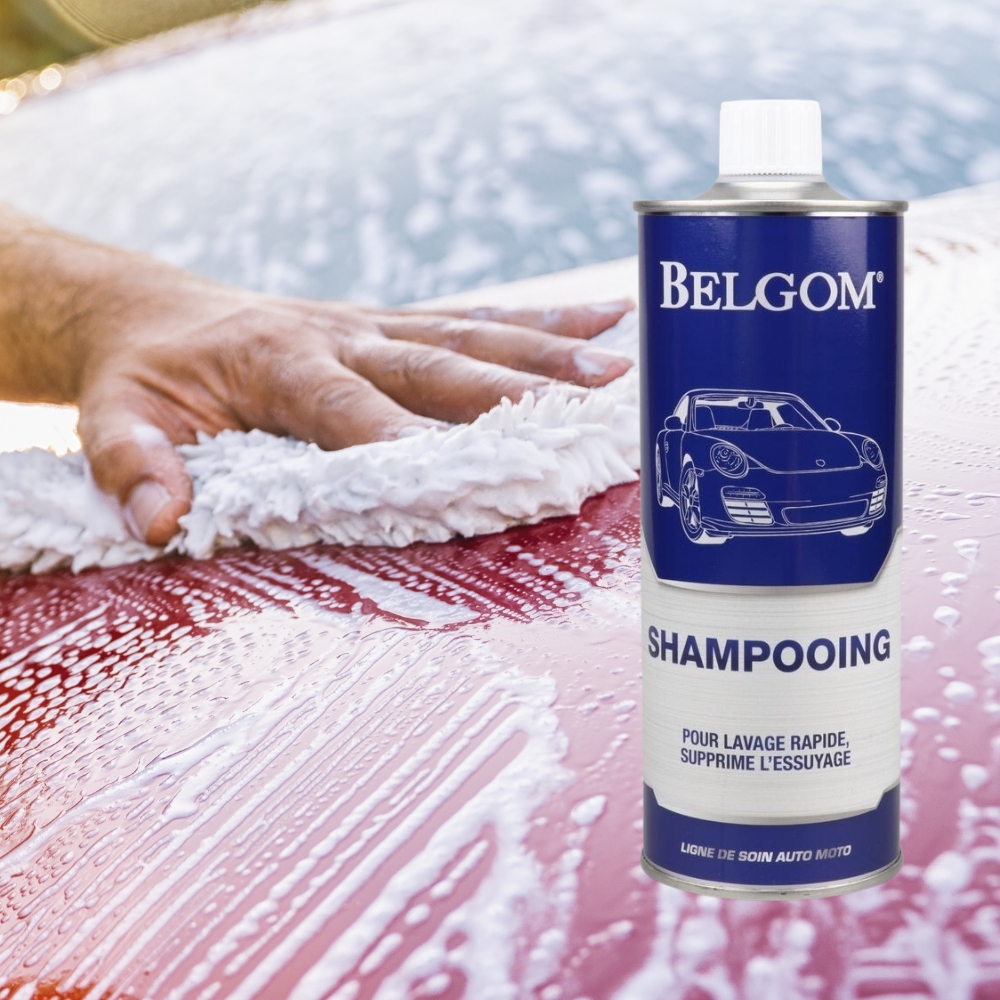 Utilisation shampoing carrosserie Belgom