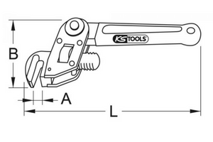 schéma Clé à tube, tête pivotante KS TOOLS