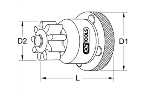 Schéma entraîneur manuel de volant moteur MAN KS TOOLS 460.1155