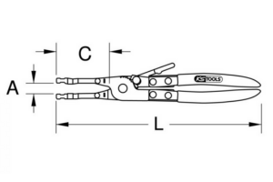 schéma pince de maintien de cosses pour soudure KS TOOLS 115.1052