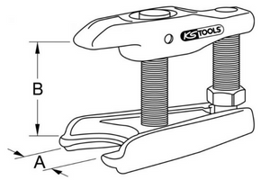 KS TOOLS 150.1600 - Clé pour Rotule Axiale - Extracteur Rotule