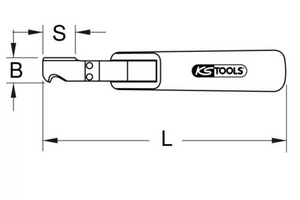 Schéma couteau à dégainer KS TOOLS 907.2184