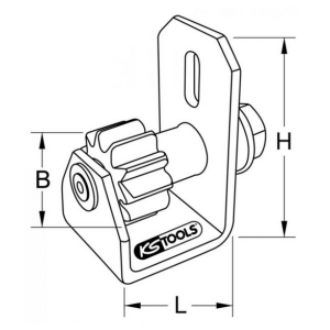 Schéma entraîneur manuel de volant moteur DAF KS TOOLS 455.0105