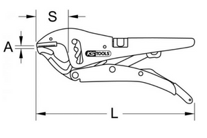 schéma pince étau bec court KS TOOLS 115.1036