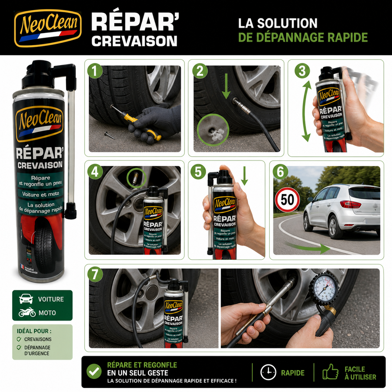 répar'crevaison neoclean
