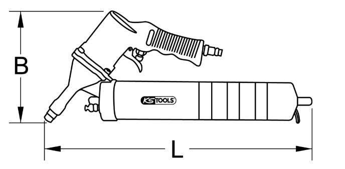 Pistolet graisse pneumatique