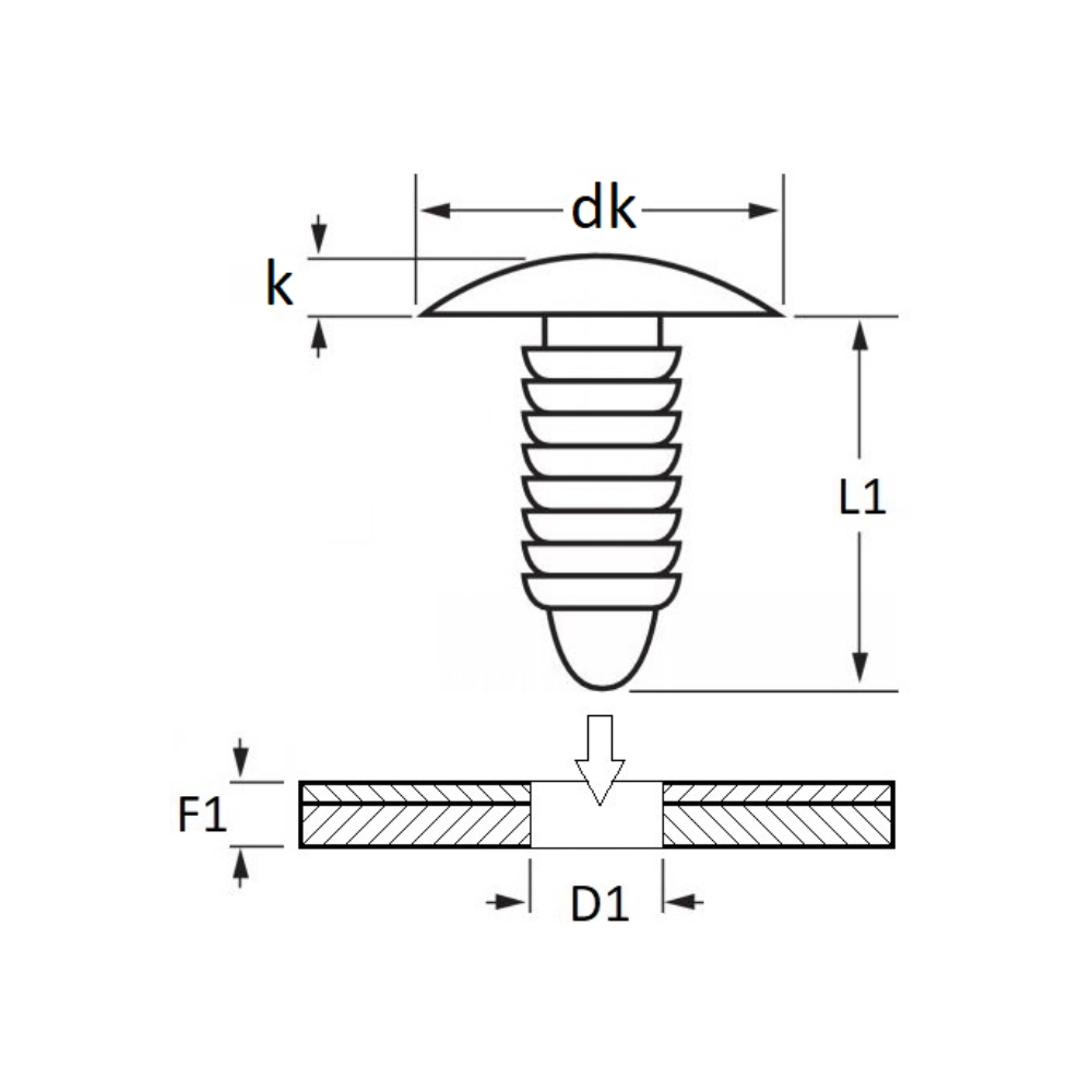 Dimensions agrafe de Moulure Restagraf | Mongrossisteauto.com