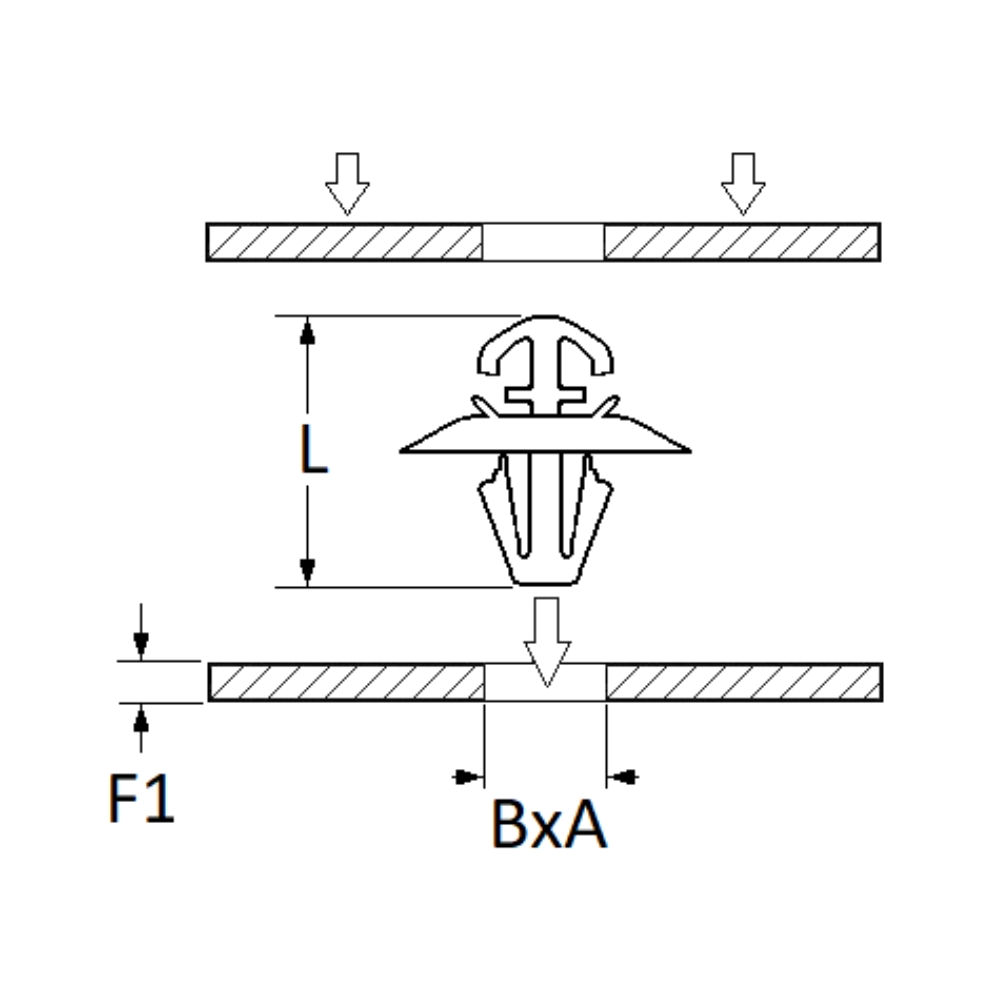 Agrafe de moulure 6,2 x 12,2mm